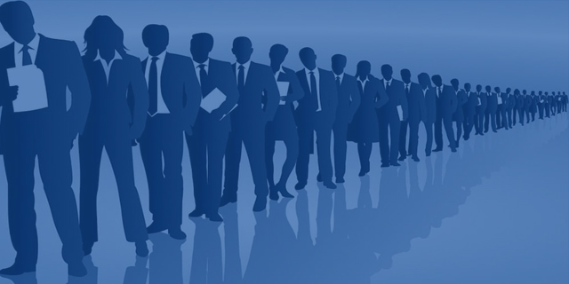 decorative image - queue of job seekers