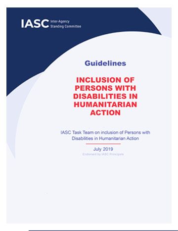 Title page Guidelines INCLUSION OFPERSONS WITH DISABILITIES IN HUMANITARIAN ACTION