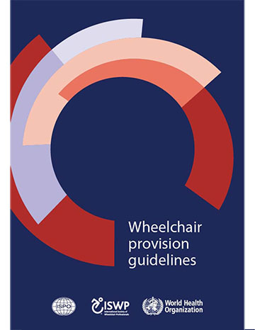 Title Image: Wheelchair provision guidelines with logos of ISPO,CISWP and WHO